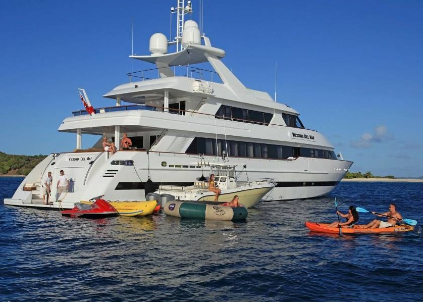 Chartered Luxury Yachts with guest