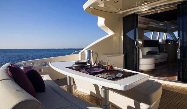 Aft deck Dalla Pieta yacht charter ibiza
