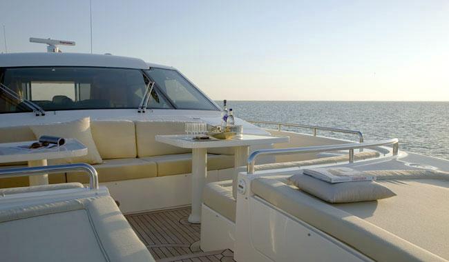 Front lounge Dalla Pieta yacht charter ibiza