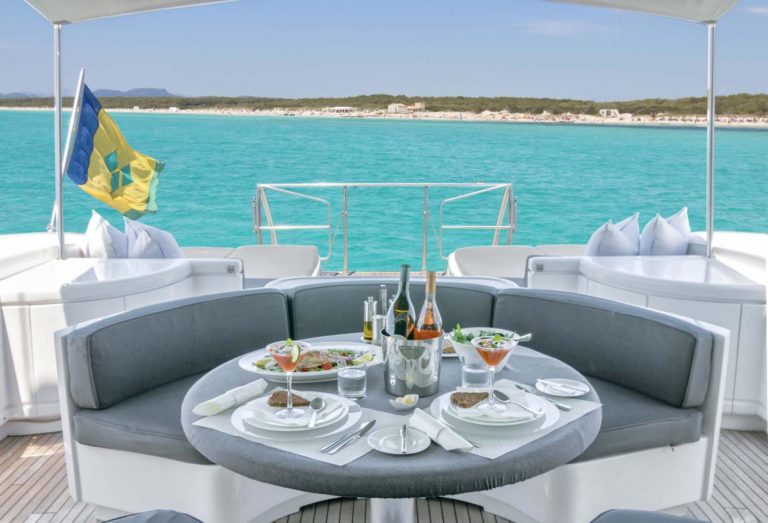 Four-Friends-mangusta-108-yacht-charter-Ibiza-aft-deck