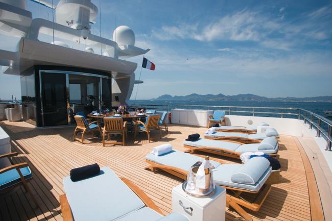 Yacht Alibi sun deck