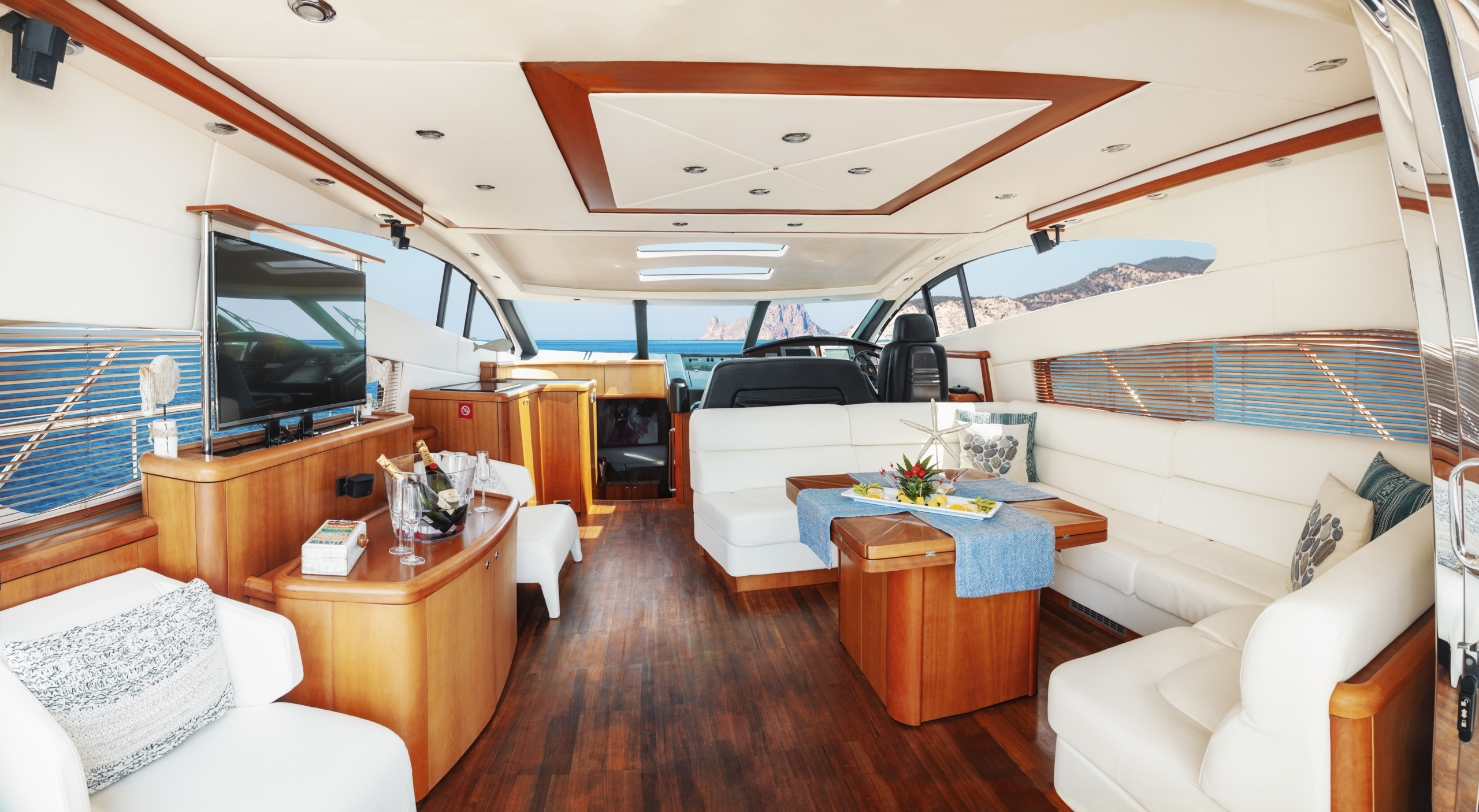 Number 9-Sunseeker-Yacht For Charter-Ibiza-Salon