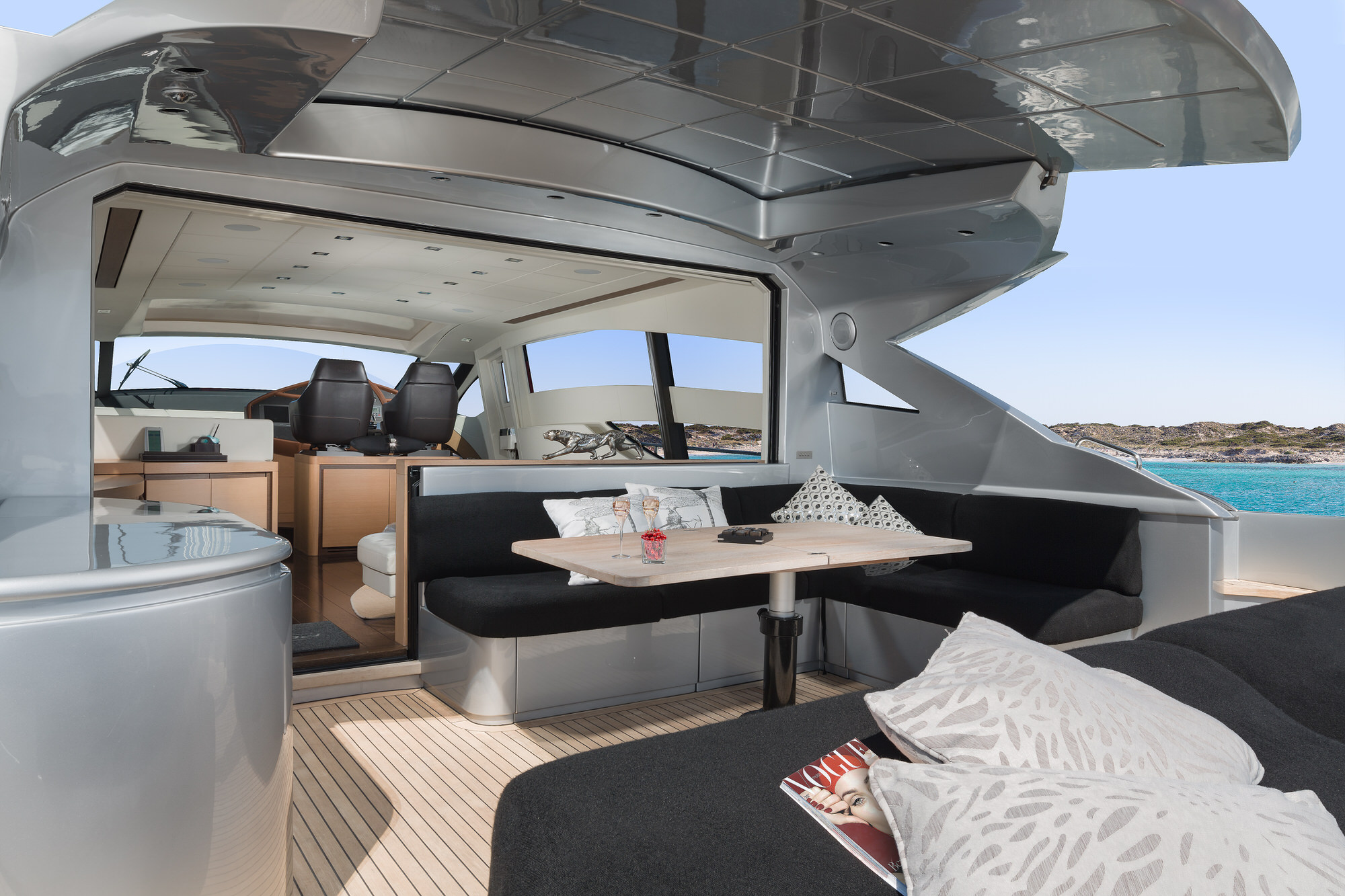 SENSATION-Pershing-Yacht For Charter-Ibiza-Salon