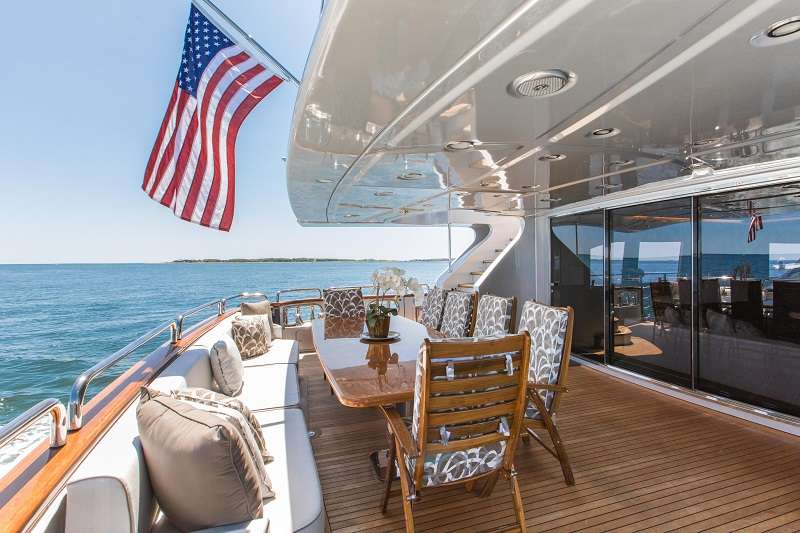 Tail-Lights-Azimut-Yacht-For-Charter-Aft-Deck-Dining-Area-Alfresco