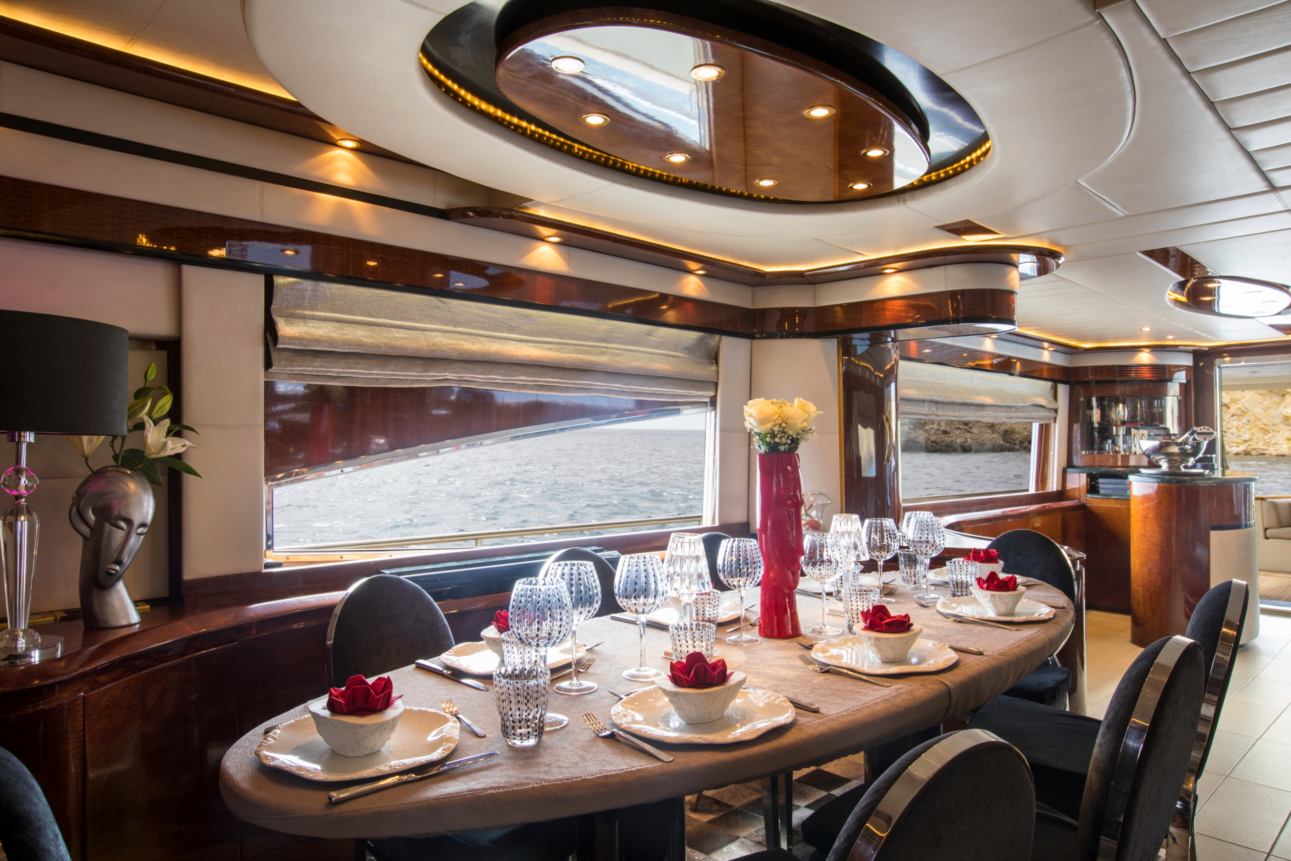 Seraph-Mochi-Craft-Yacht-For-Charter-Dining-Area