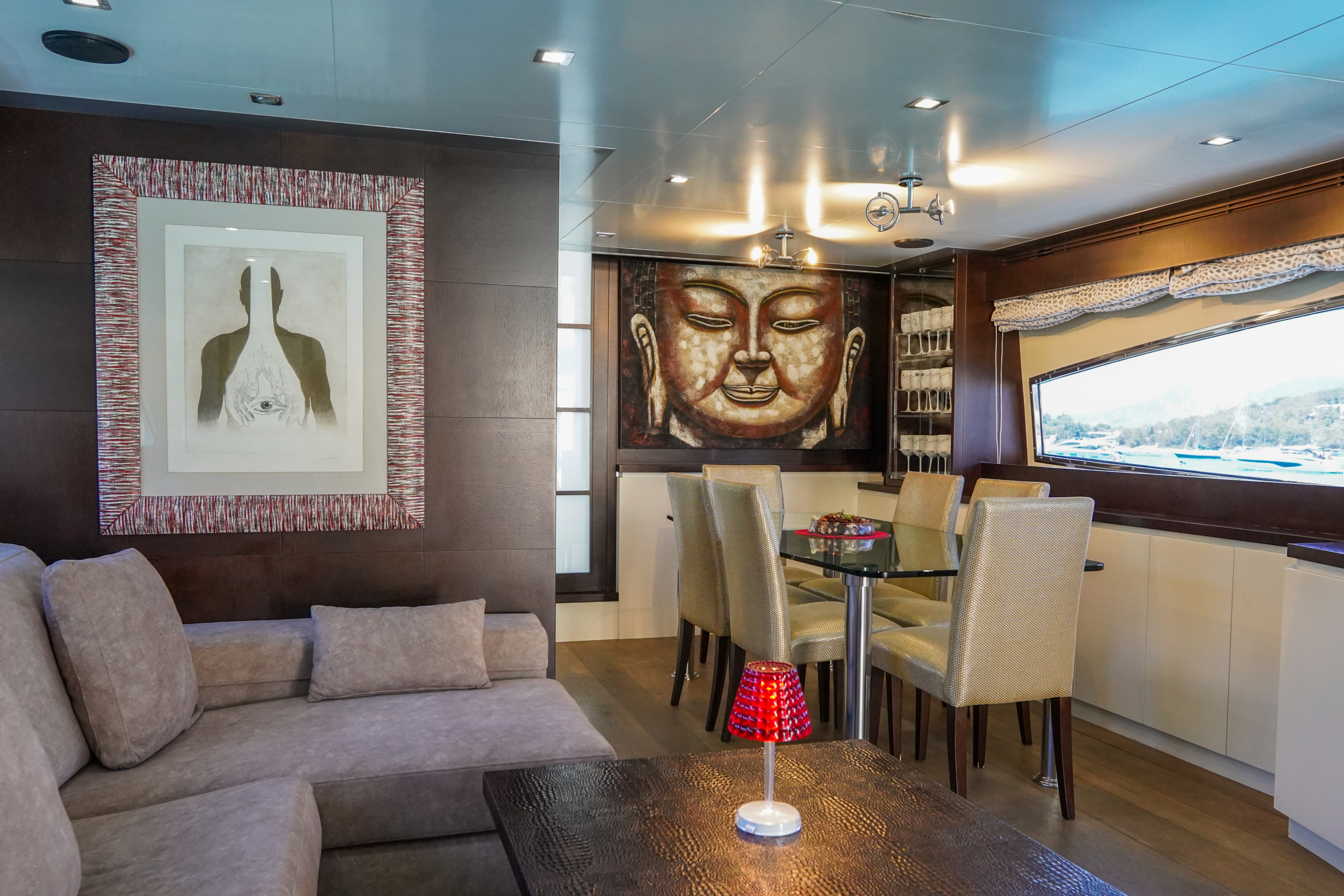 Geminis-Astondoa-Yacht-For-Charter-Salon-Dining-Area