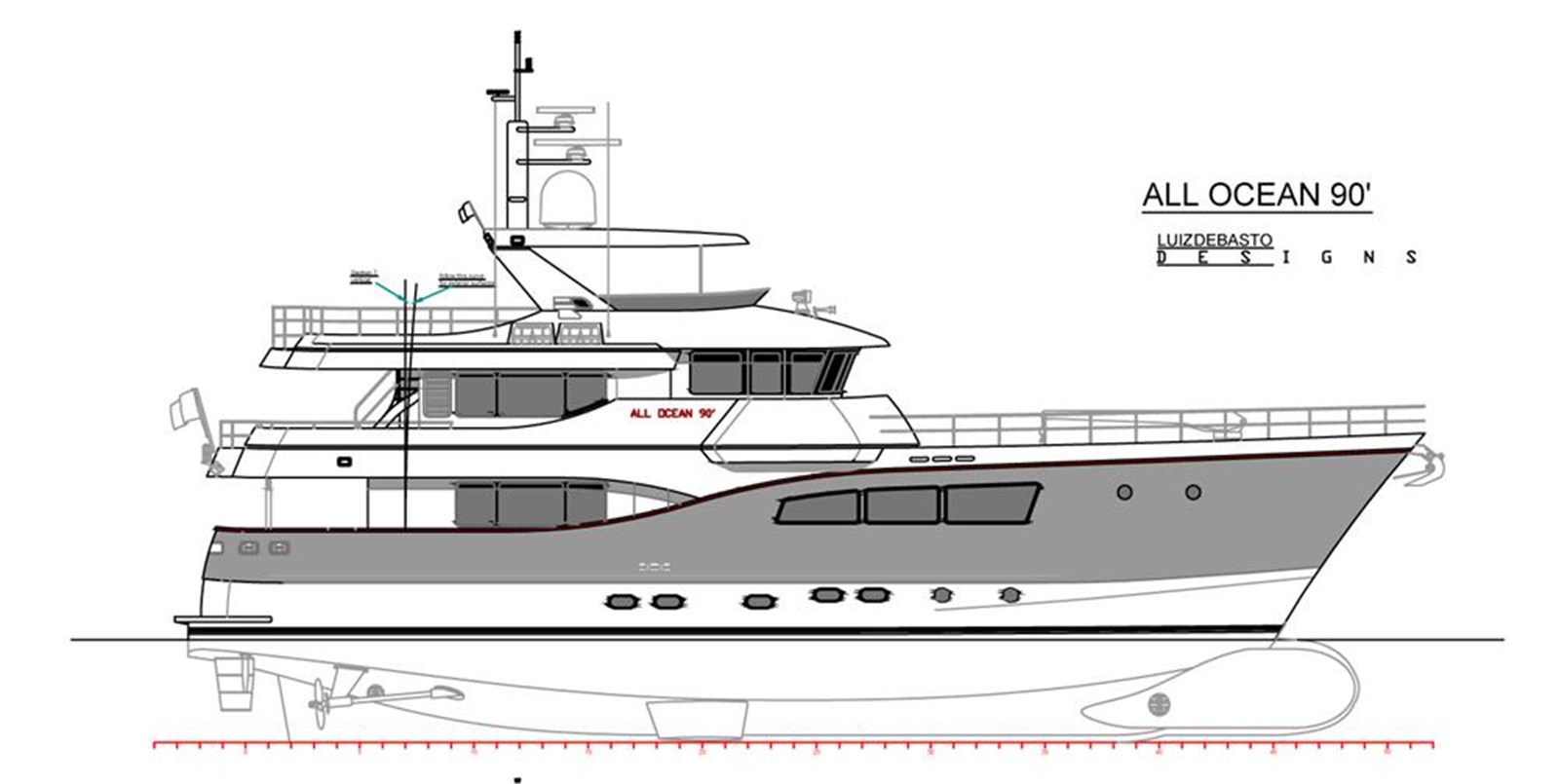 All Ocean Yachts Motor Yacht All Ocean Yachts 90' Steel For Sale