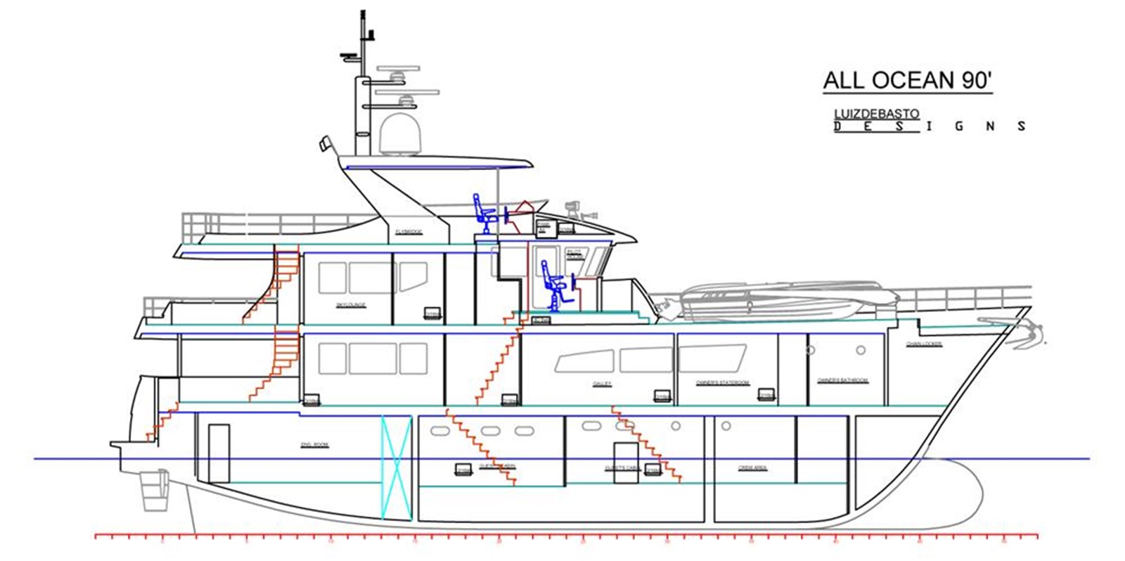All Ocean Yachts Motor Yacht All Ocean Yachts 90' Fiberglass For Sale