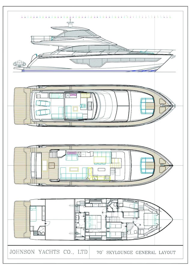 Johnson Motor Yacht 70' Johnson Skylounge 2026 For Sale