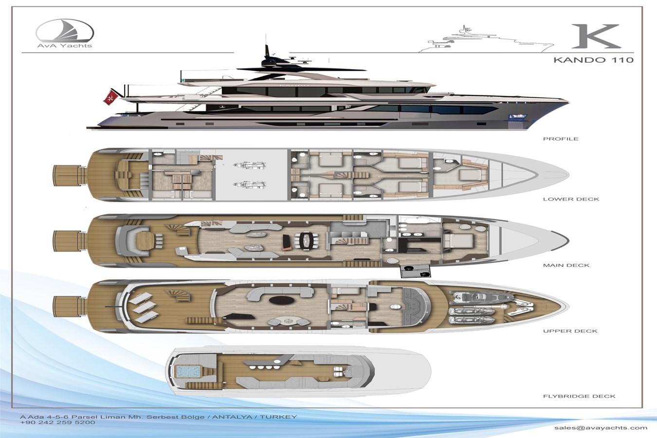 Ava Yachts Motor Yacht Kando 110  For Sale